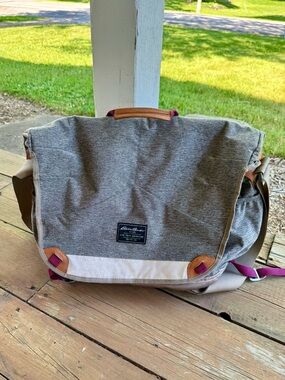 Eddie Bauer Canvas Messenger/Laptop Bag
